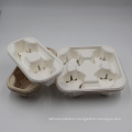 Environmentally Takeaway Coffee Milk Tea Bagasse Glass Cup Tray Holders For Tea